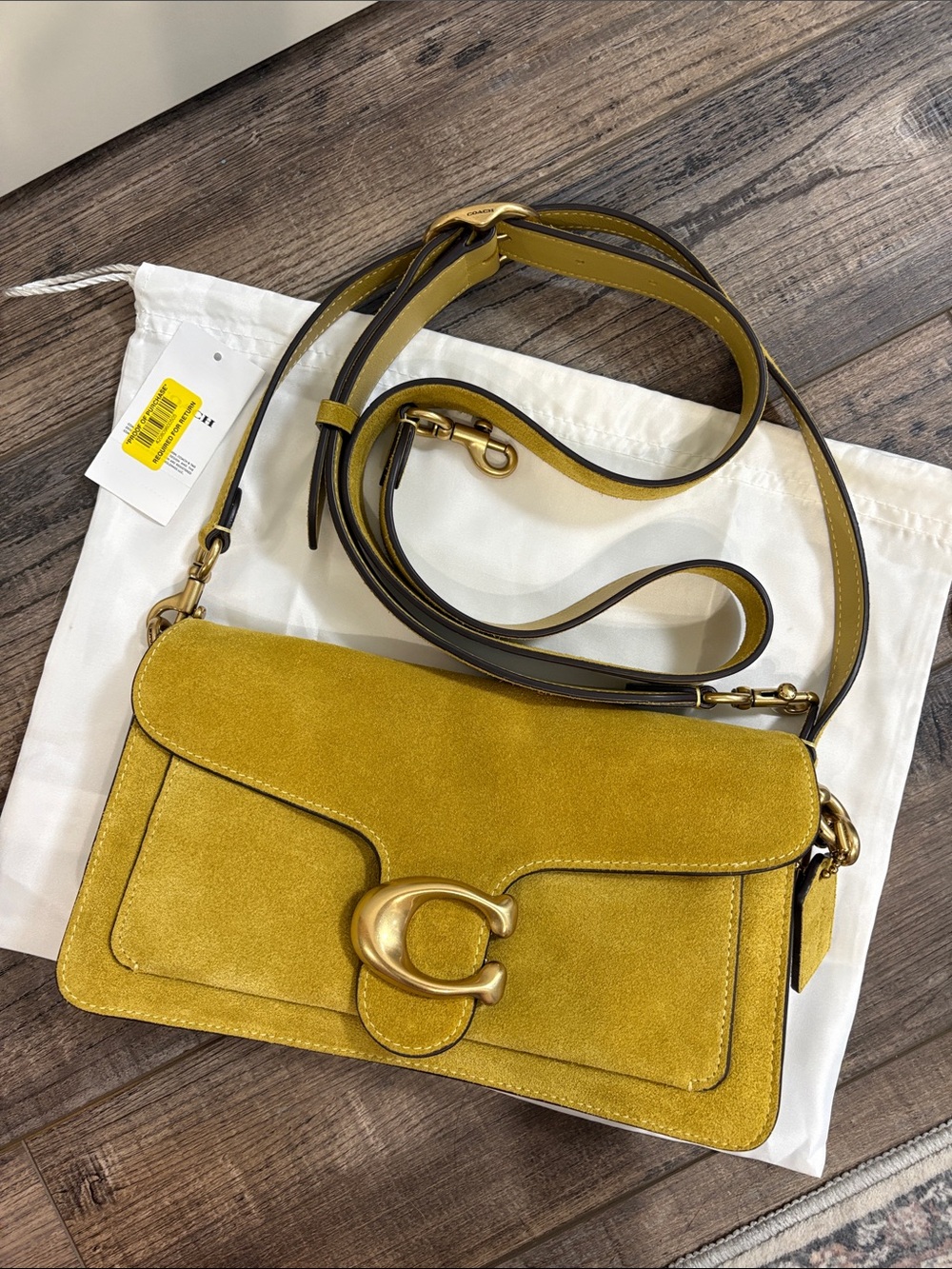 Coach Suede Tabby 26 in Citron